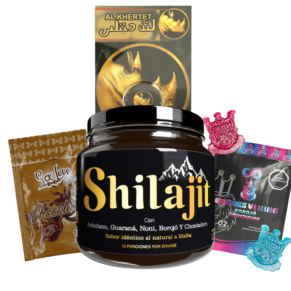 Shilajit original + chocolate + gummies + rhino